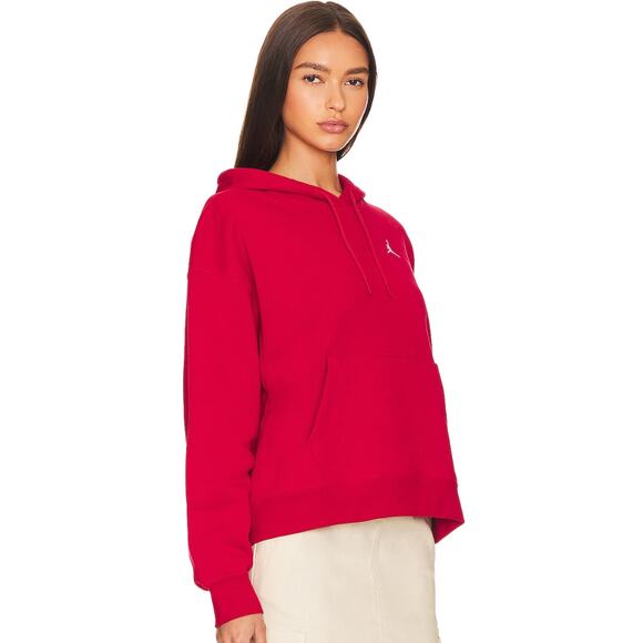 Jordan Brooklyn Fleece Hoodie in Gym Red Nike NWT Size Small - Picture 2 of 4